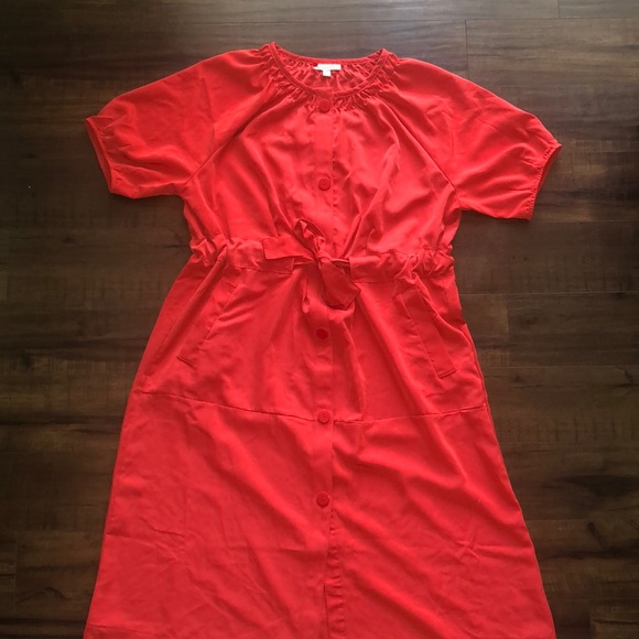 Prologue Elbow Sleeve Crewneck Midi Dress - Picture 5 of 9